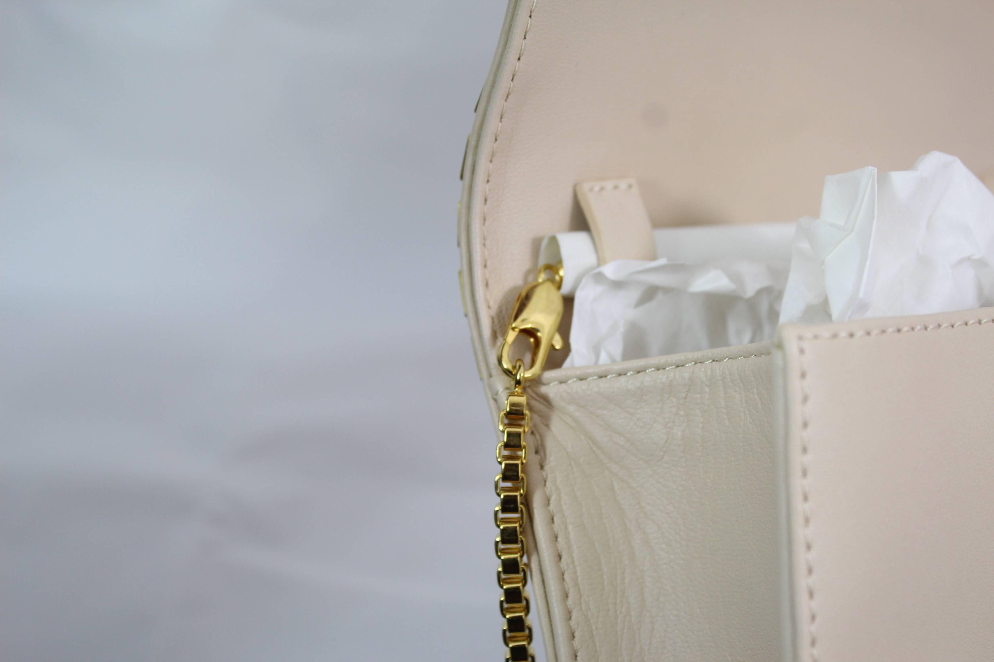 Women's or Men's New never used Elie Saab Golden WOC and pink Leather Crossbody bag