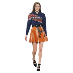 New Nicolas Ghesquiere for Louis Vuitton First Collection 2014 Leather Skirt