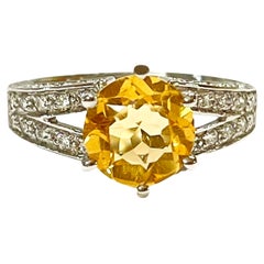 New Nigerian Champagne Morganite Sterling Silver Ring Size 6.25