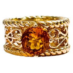 New Nigerian IF 2.20 Ct Orange Morganite Rose Gold Plated Sterling Ring 6