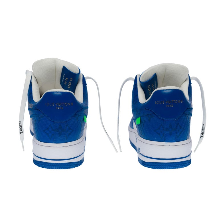 Nike Louis Vuitton Air Force 1 Low Virgil Abloh - White/Blue Shoes - Size 10 - White / Blue