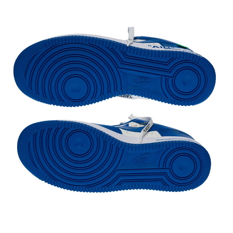 Nuevas zapatillas Nike x Louis Vuitton Air Force 1 de V. Abloh en blanco  y azul en venta en 1stDibs