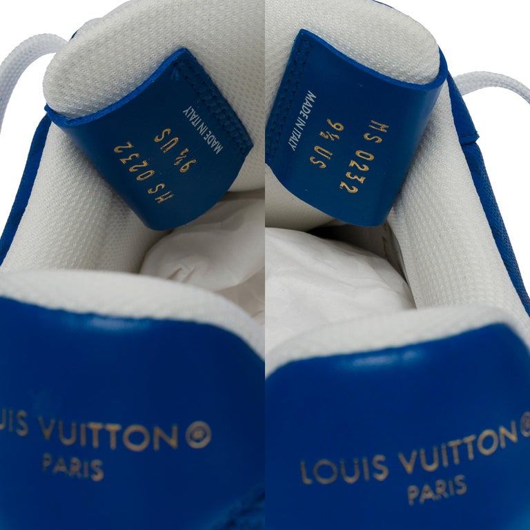 Pre-Owned Authentic Louis Vuitton Zigzag Silver Blue Sneaker Size 9US