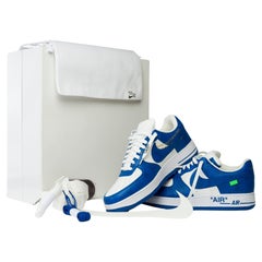 Neu Nike x Louis Vuitton „Air Force 1“ Turnschuhe von V. Abloh in Weiß und Blau