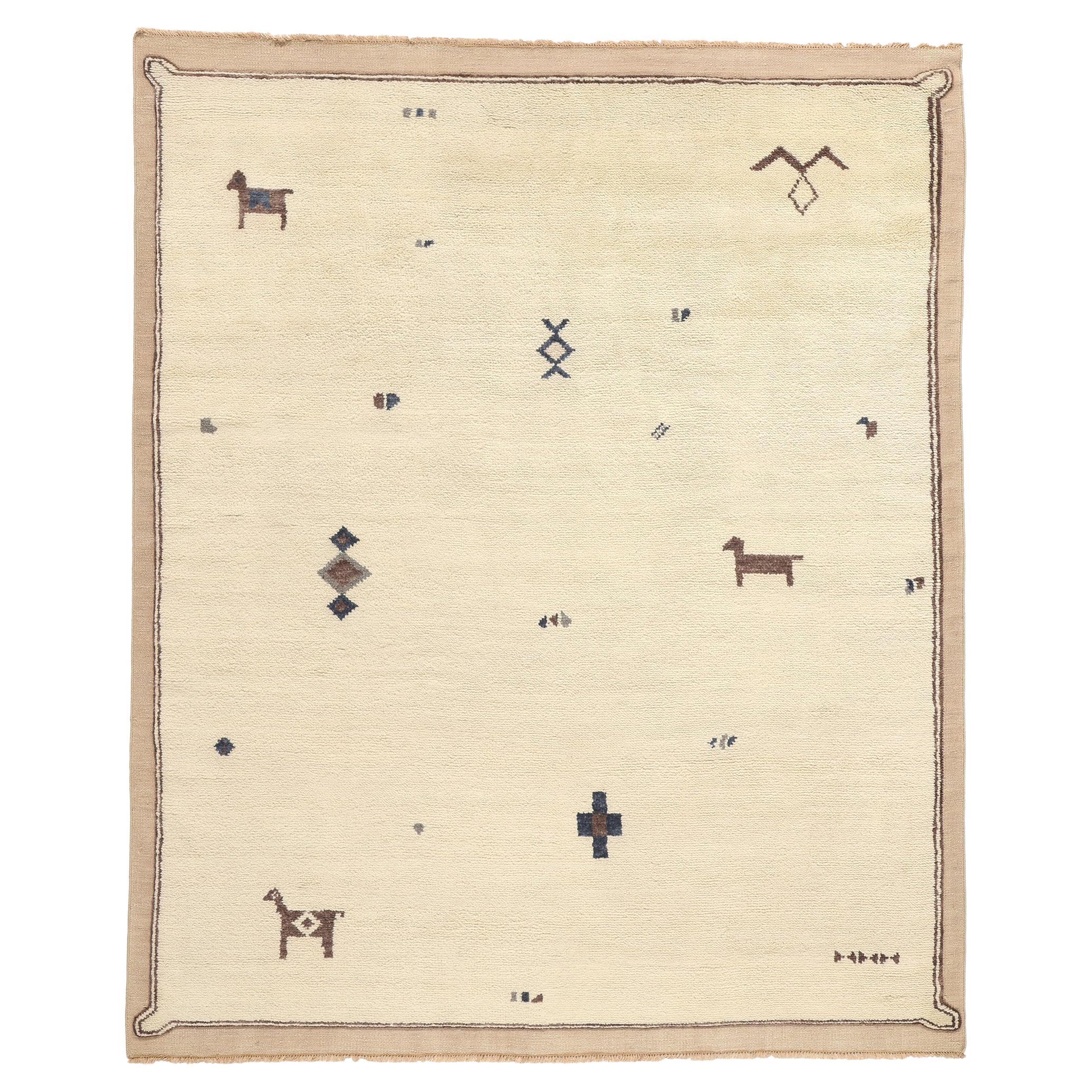 New Nomadic Harmony Modern Moroccan Rug, 08'04 x 10'01