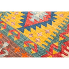 New & Not Used Handwoven Wool Kayseri Kilim Central Anatolian Rug Turkish Carpet