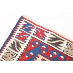 New Handwoven Wool Kayseri Village Kilim Central Anatolian Rug Turkish Carpet