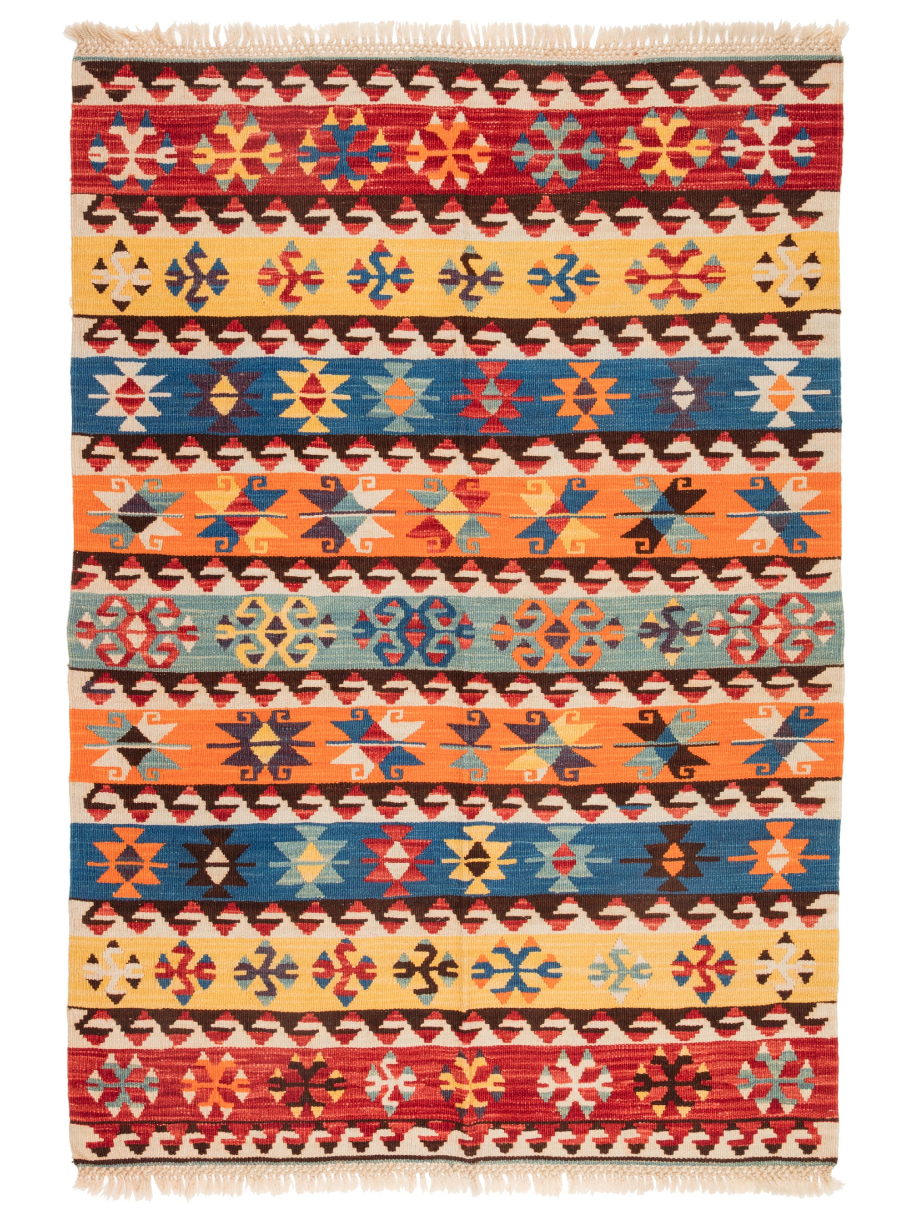 Alfombra de lana tejida a mano Kayseri Kilim Anatolia Central Alfombra turca Nueva y sin usar