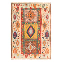 New & Not Used Handwoven Wool Kayseri Kilim Central Anatolian Rug Turkish Carpet
