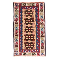 Alfombra de lana tejida a mano Kayseri Kilim Anatolia Central Alfombra turca Nueva y sin usar