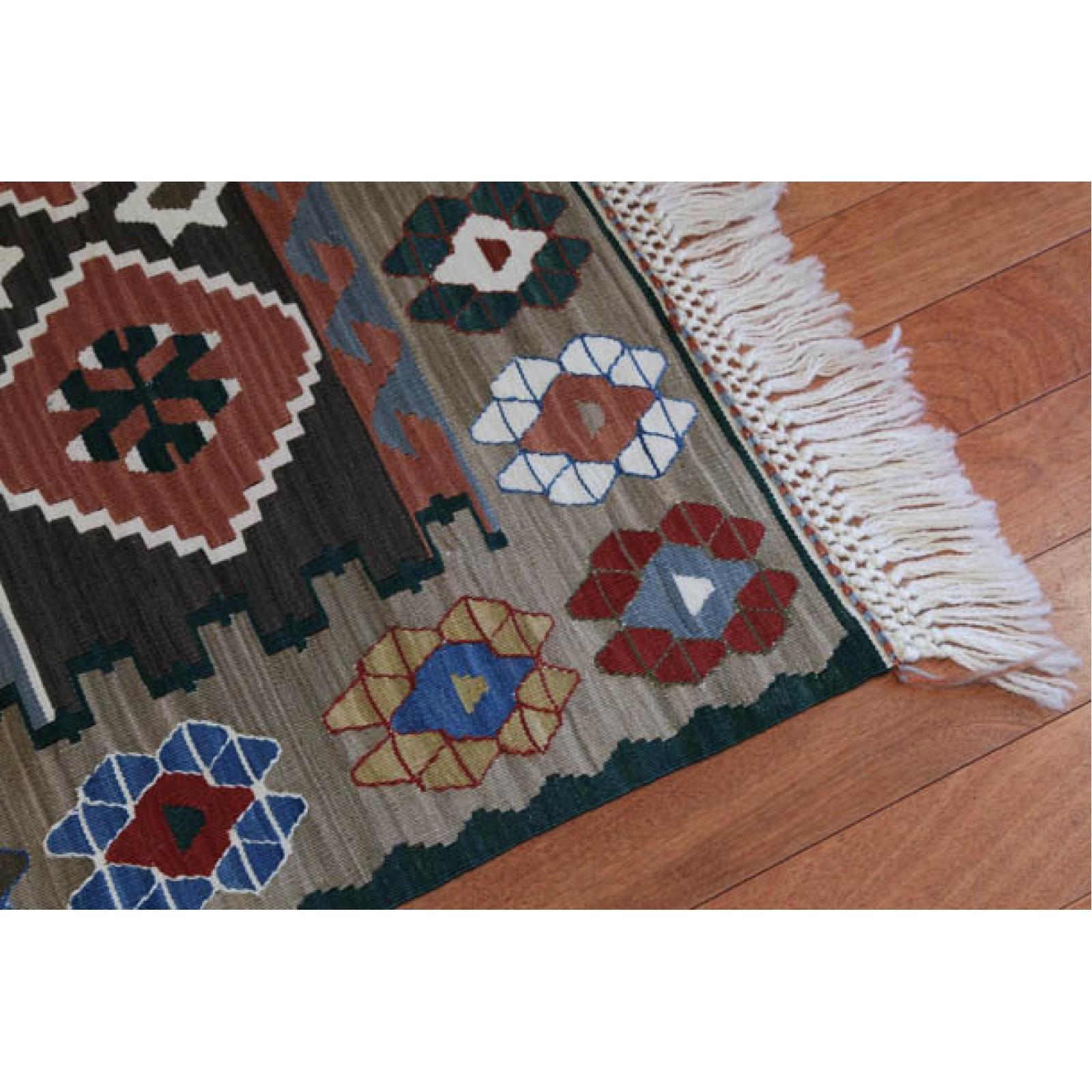 New Handwoven Wool Ushak Oushak Fine Kilim Central Anatolian Rug Turkish Carpet In New Condition For Sale In Tokyo, JP