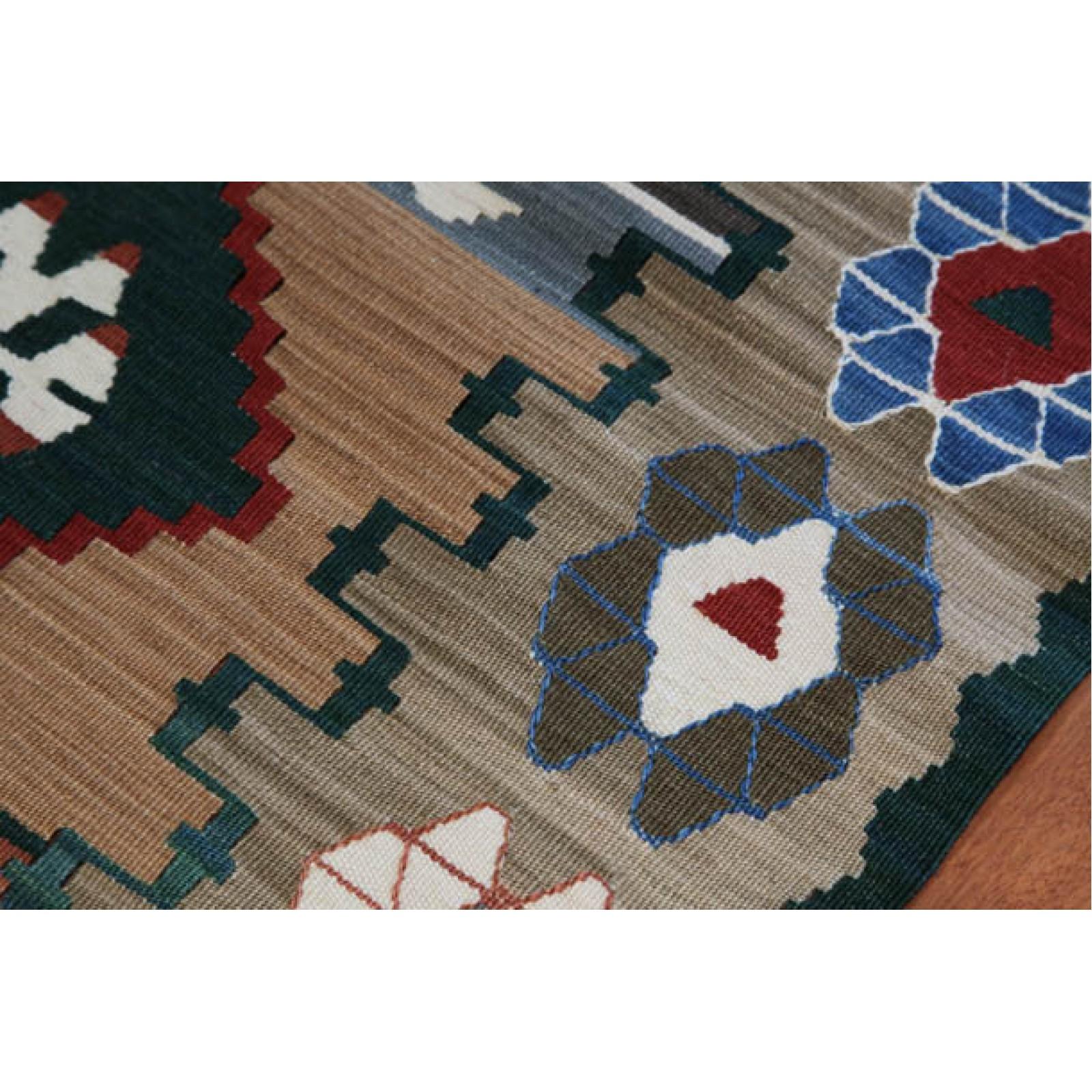 Contemporary New Handwoven Wool Ushak Oushak Fine Kilim Central Anatolian Rug Turkish Carpet For Sale