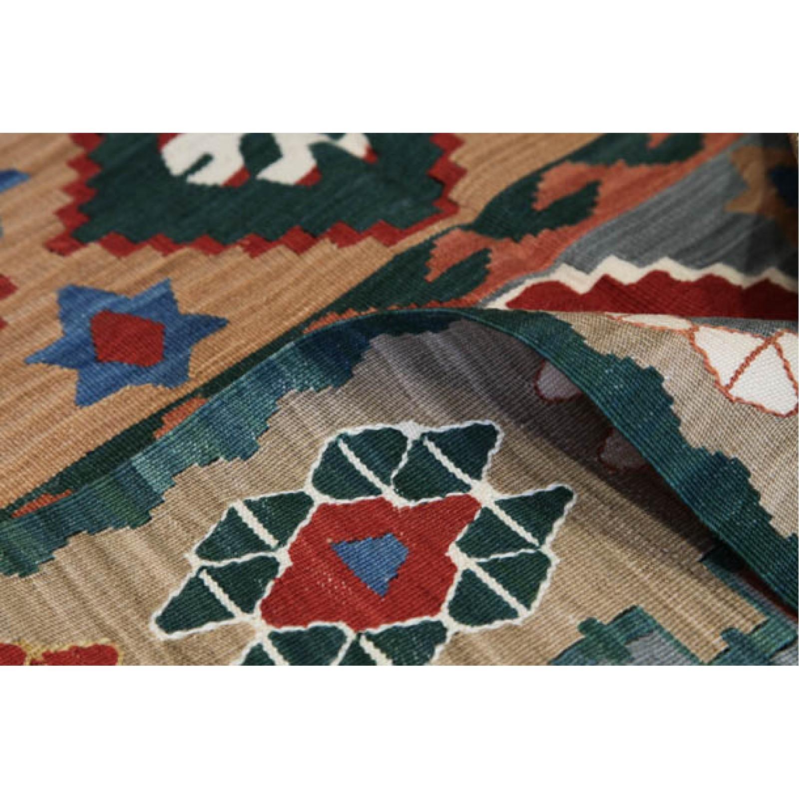 New Handwoven Wool Ushak Oushak Fine Kilim Central Anatolian Rug Turkish Carpet For Sale 2