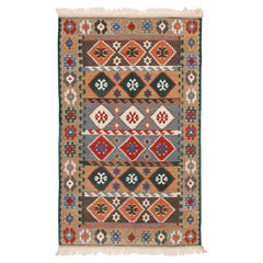 New Handwoven Wool Ushak Oushak Fine Kilim Central Anatolian Rug Turkish Carpet