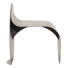 O Stool in Blackened Stainless Steel by Estudio Persona