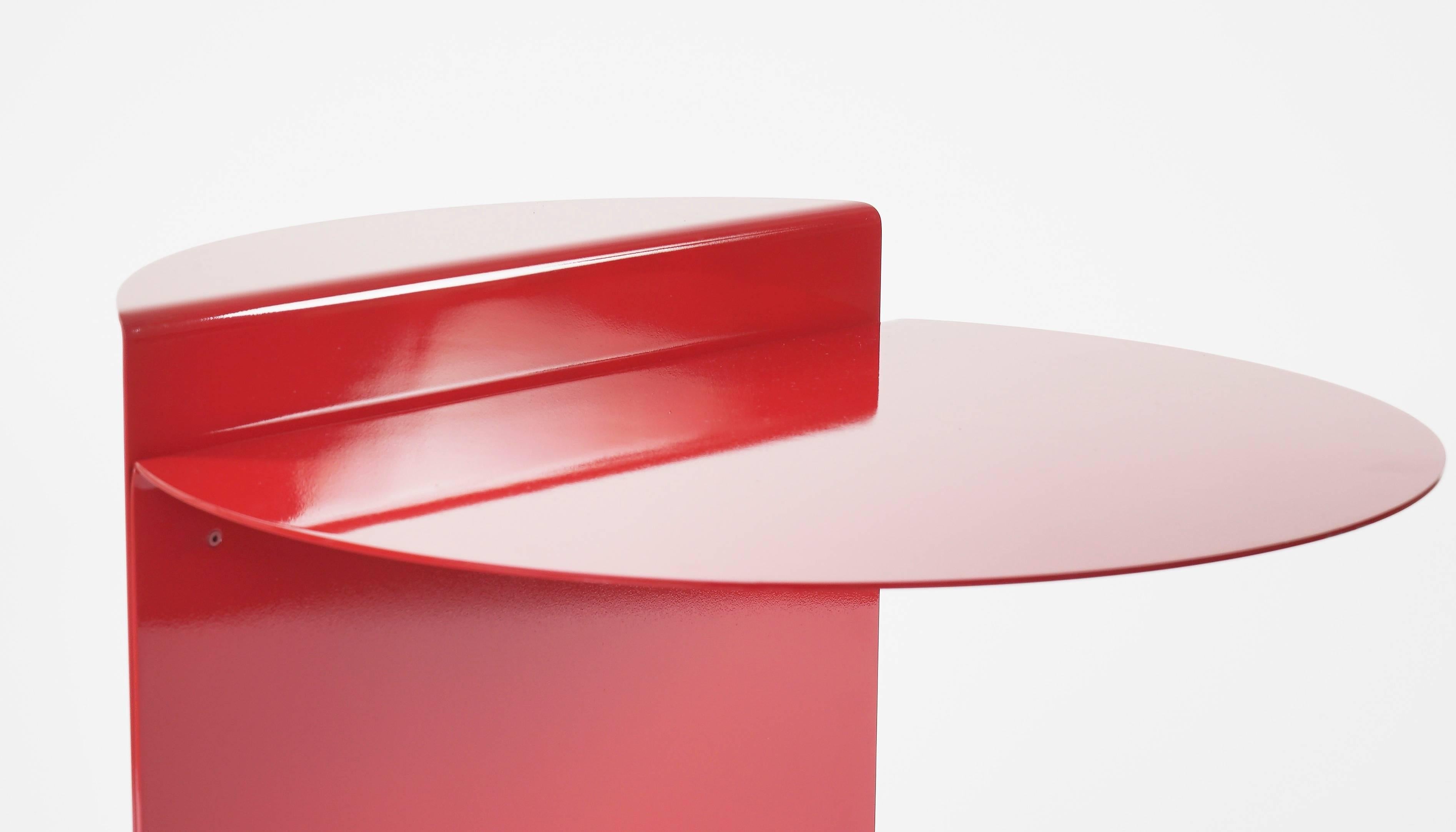 Contemporary O Table in Stainless Steel (Red) by Estudio Persona