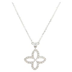New Odelia 0.29ctw Diamond Open Pendant Necklace in 18K White Gold