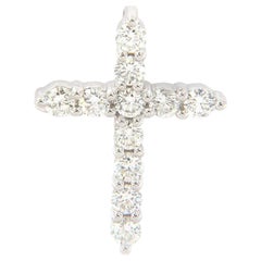 New Odelia 1.00ctw Diamond Cross Pendant in 18K White Gold New Odelia 1.00ctw Diamond Cross Pendant in 18K White Gold