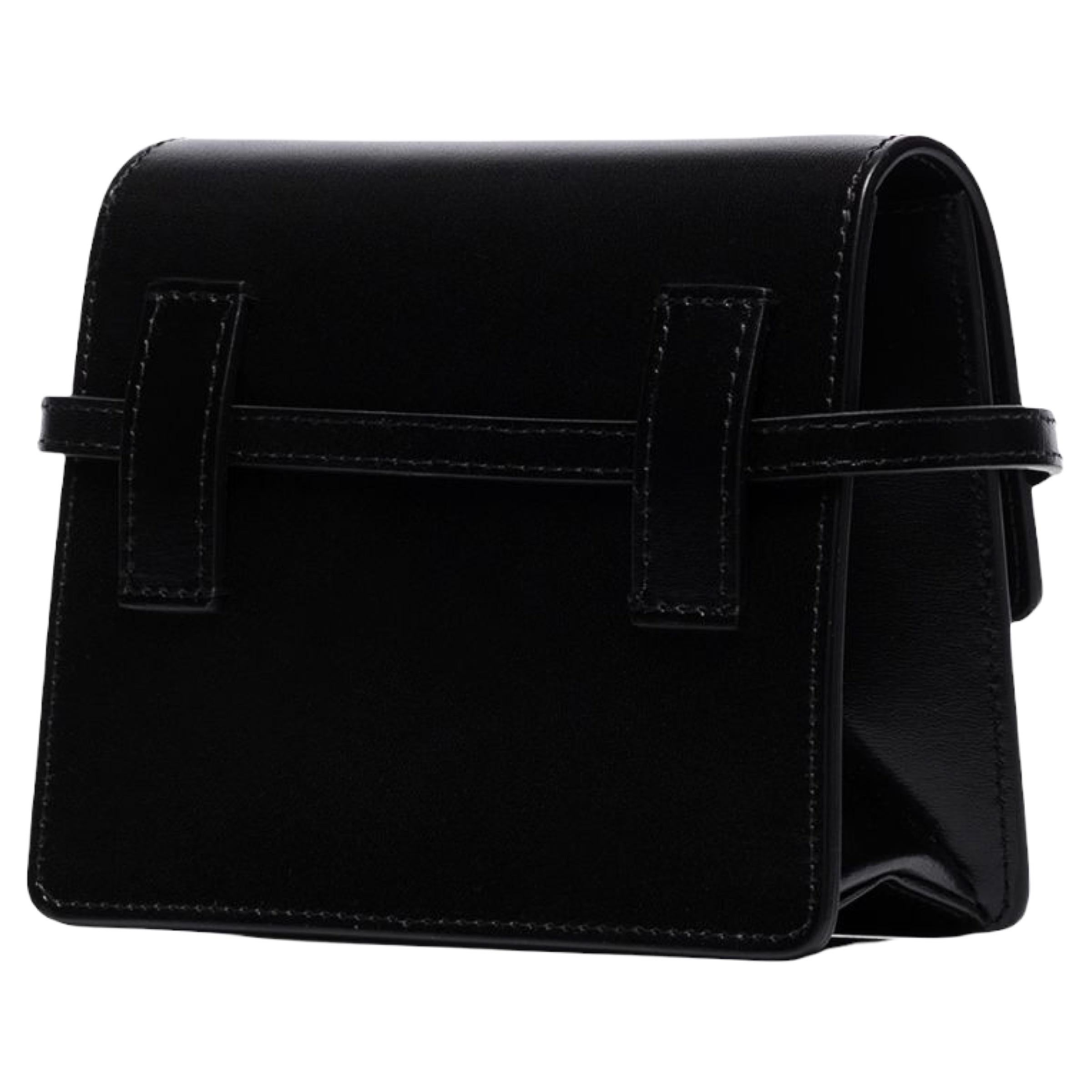 NEW Off-White Virgil Abloh Black 0.7 Jitney Arrow Logo Leather Crossbody Bag For Sale 1
