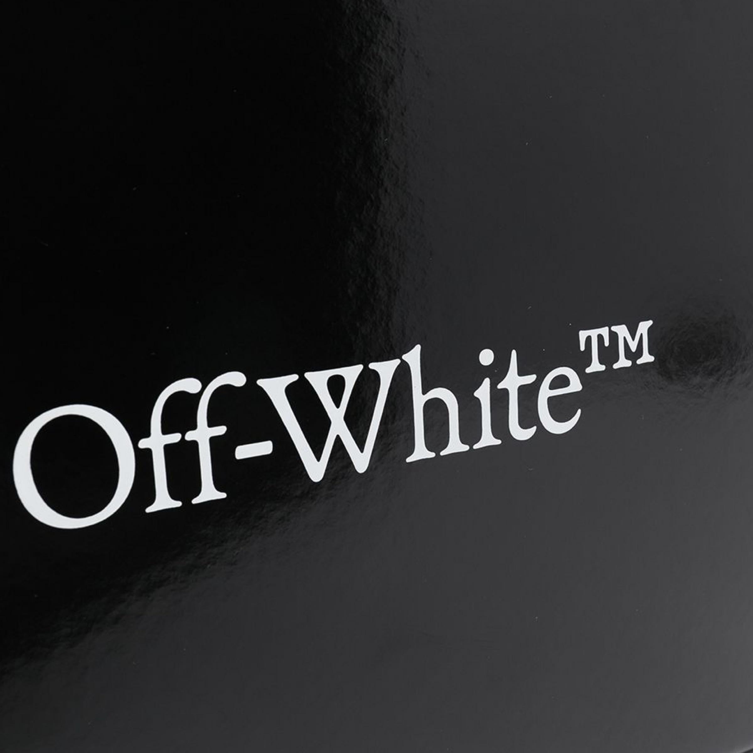 NEW Off-White Virgil Abloh Black Box Medium Trademark Logo Leather Crossbody Bag For Sale 5