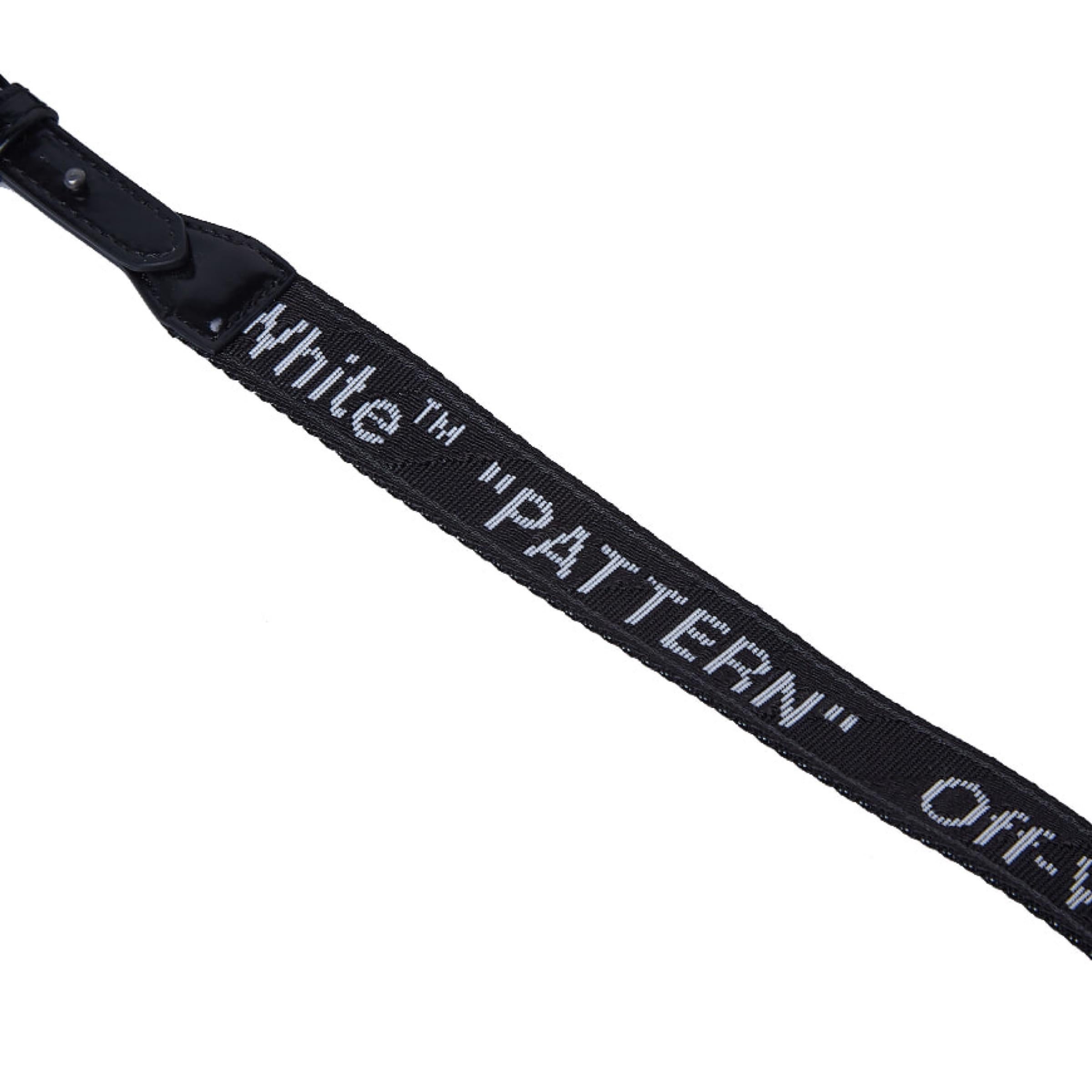 NEU Off-White Virgil Abloh Schwarze Crossbody-Umhängetasche aus Leder mit Mini-Logo im Angebot 8