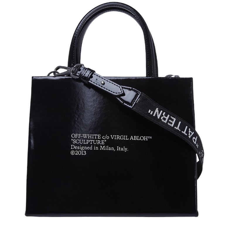 Off-White c/o Virgil Abloh Black Leather Drawstring Bag