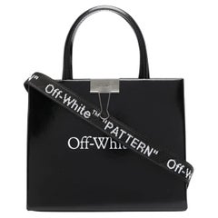 NEU Off-White Virgil Abloh Schwarze Crossbody-Umhängetasche aus Leder mit Mini-Logo
