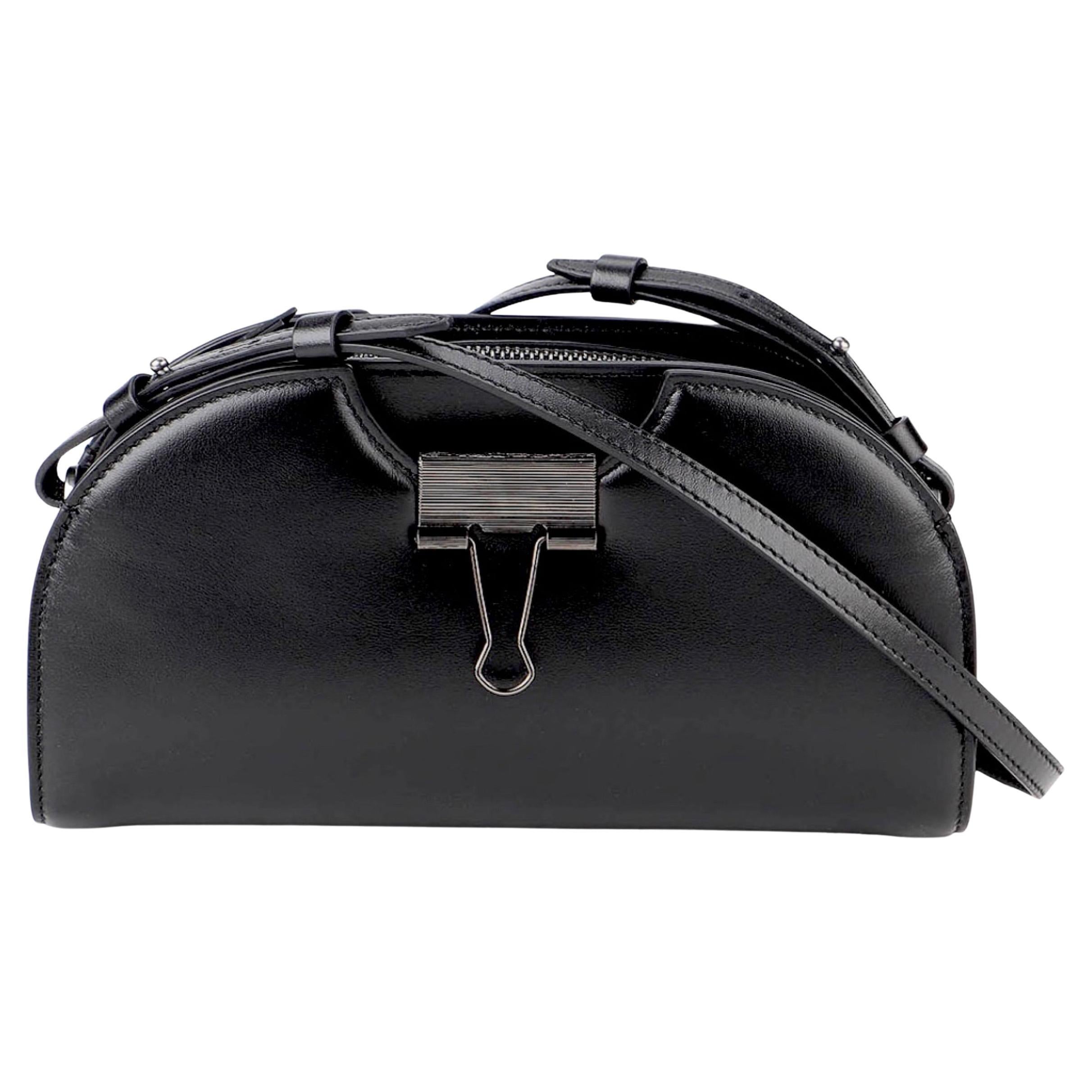 NEW Off-White Virgil Abloh Black Swiss Leather Camera Crossbody Bag For Sale