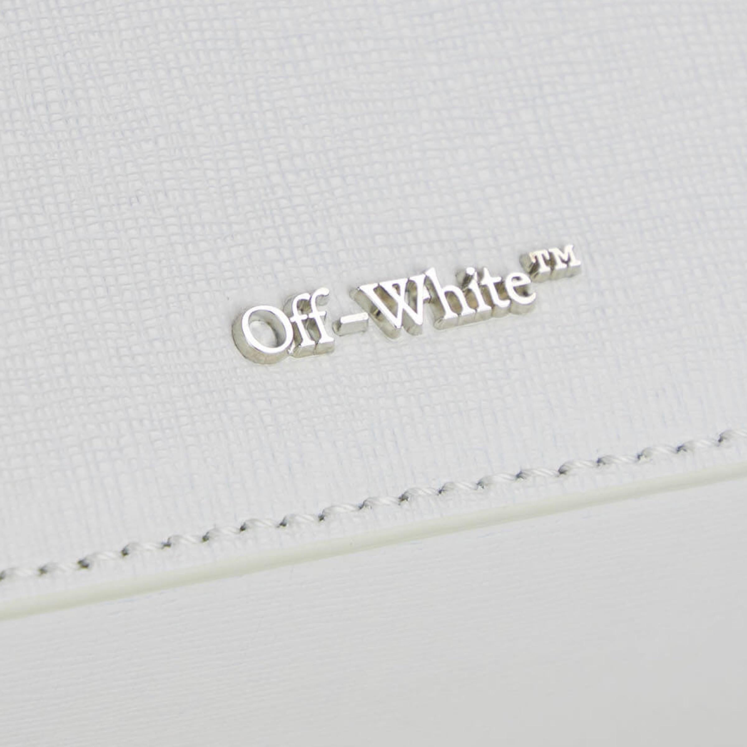 NEW Off-White White Women Stripe Leather Crossbody Shoulder Bag For Sale 6