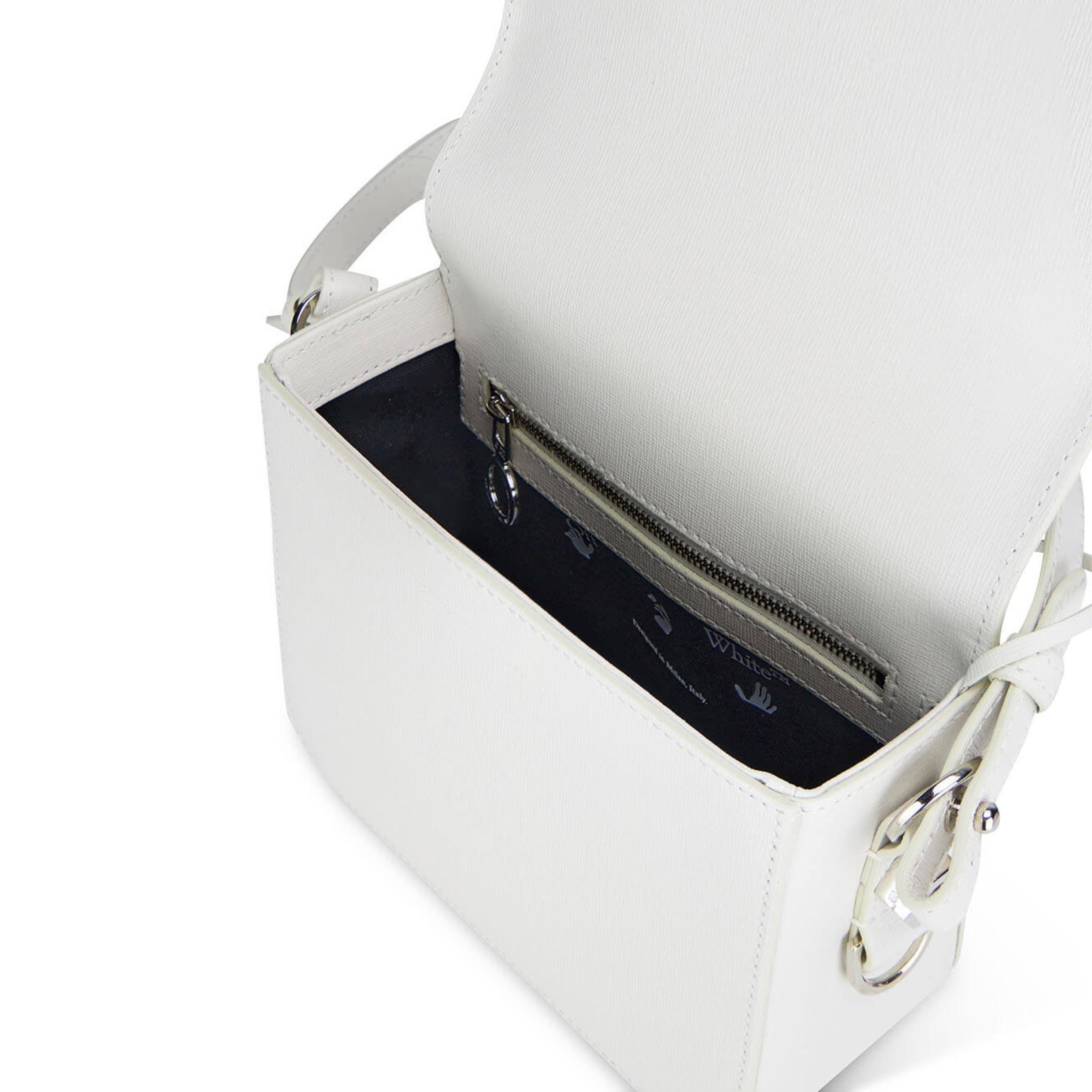 NEW Off-White White Women Stripe Leather Crossbody Shoulder Bag For Sale 2