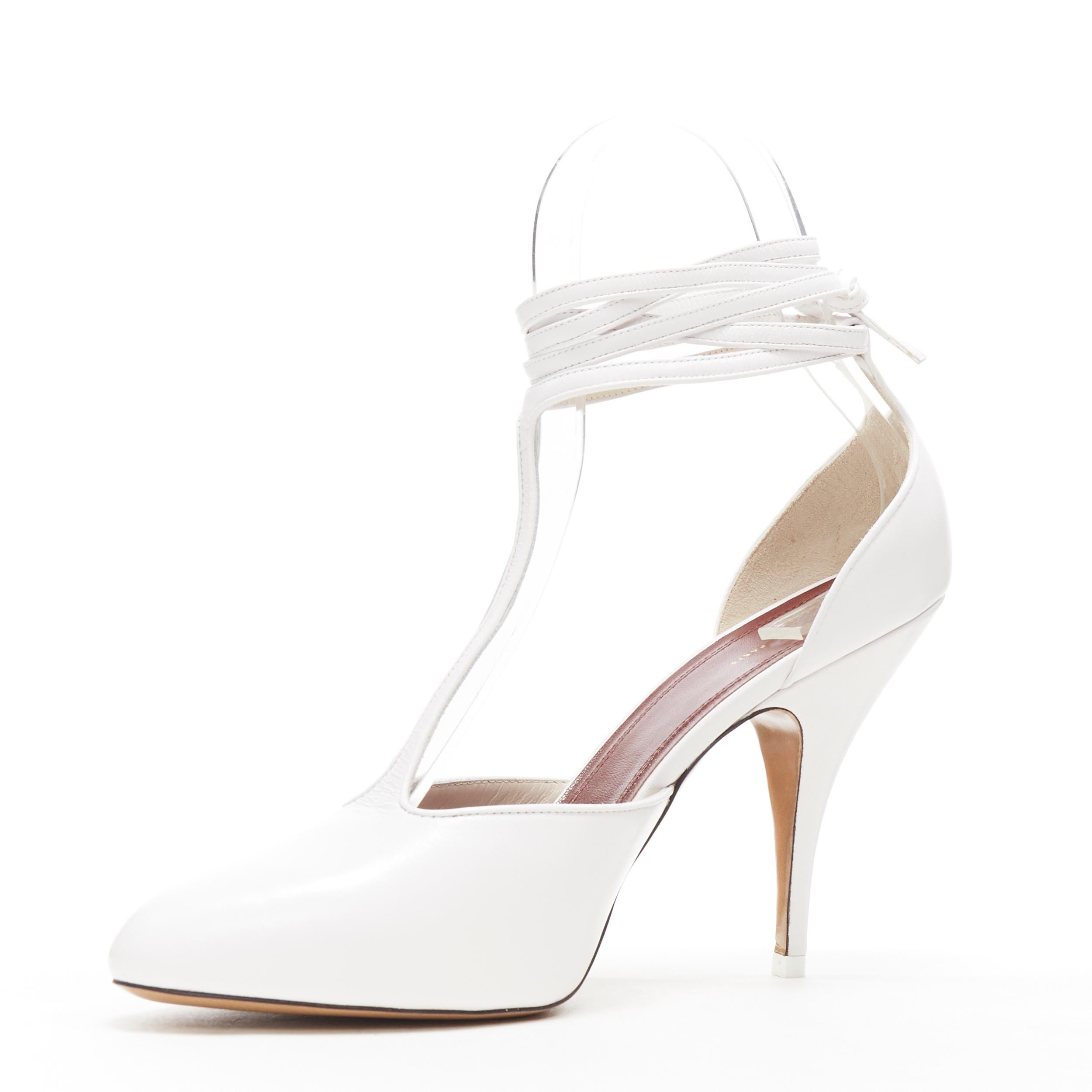white wrap heels
