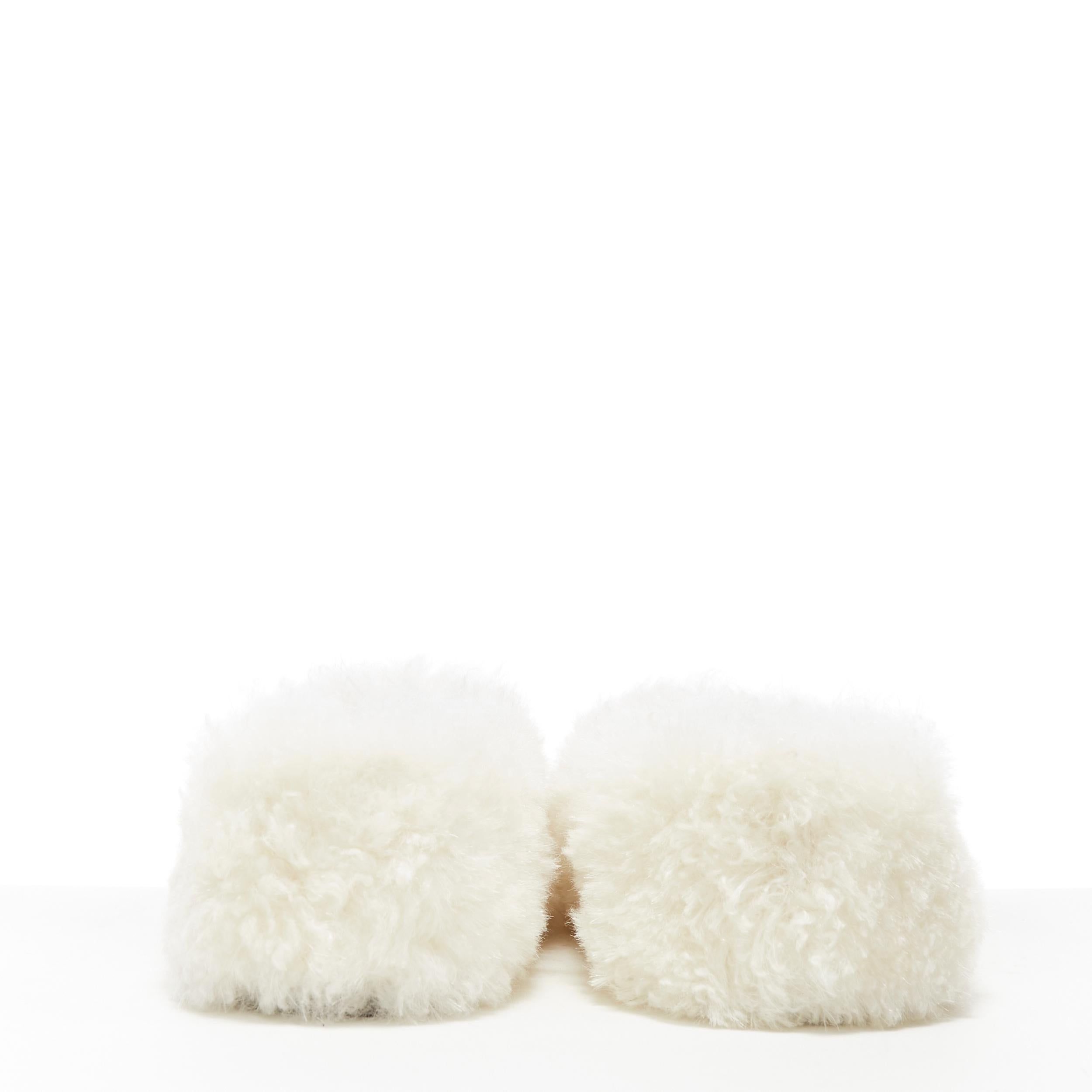 celine shearling slippers