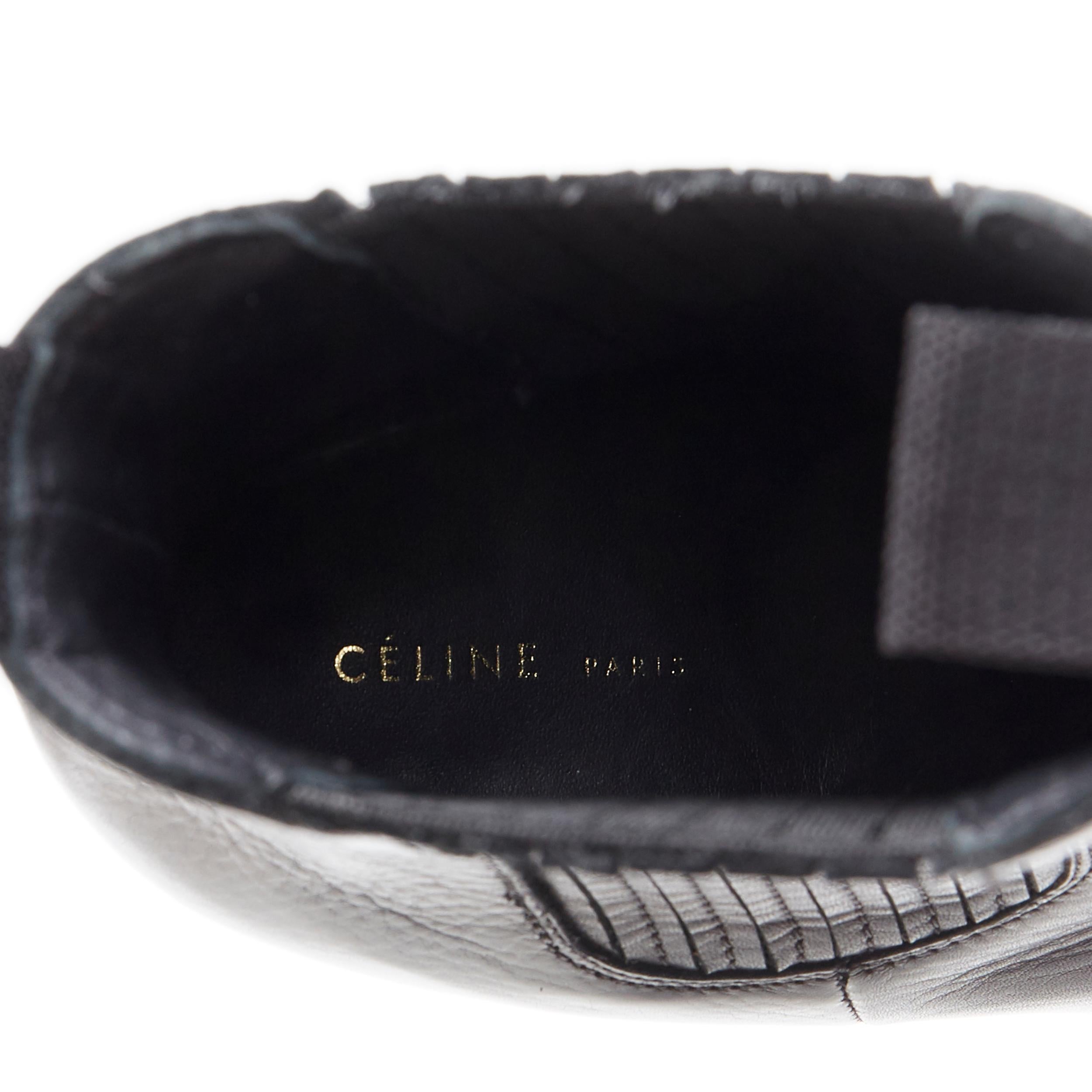 new OLD CELINE PHILO Chelsea Boot 85 black curved toe calfskin heel boots EU37 3