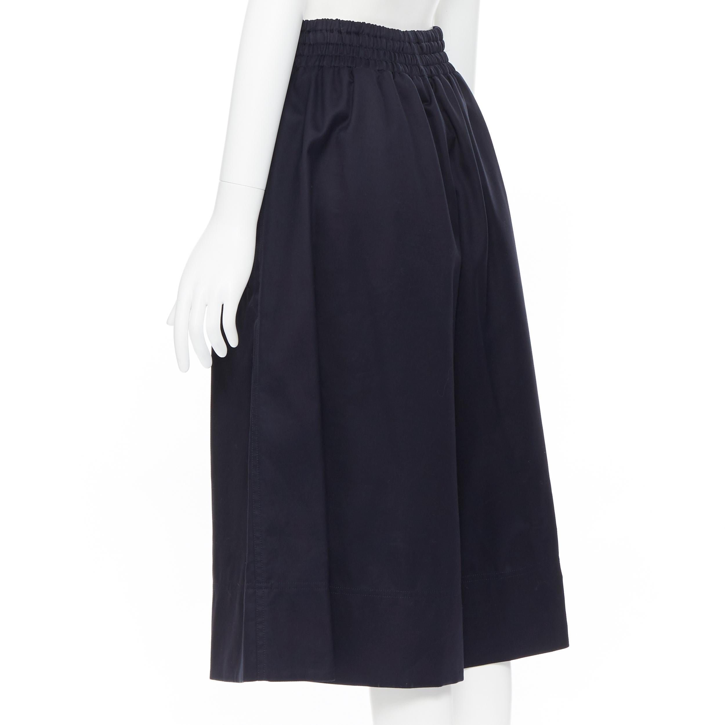 Neu OLD CELINE PHOEBE PHILO 100% Baumwolle marineblaue Culotte-Shorts mit weitem Bein FR34 XS 2