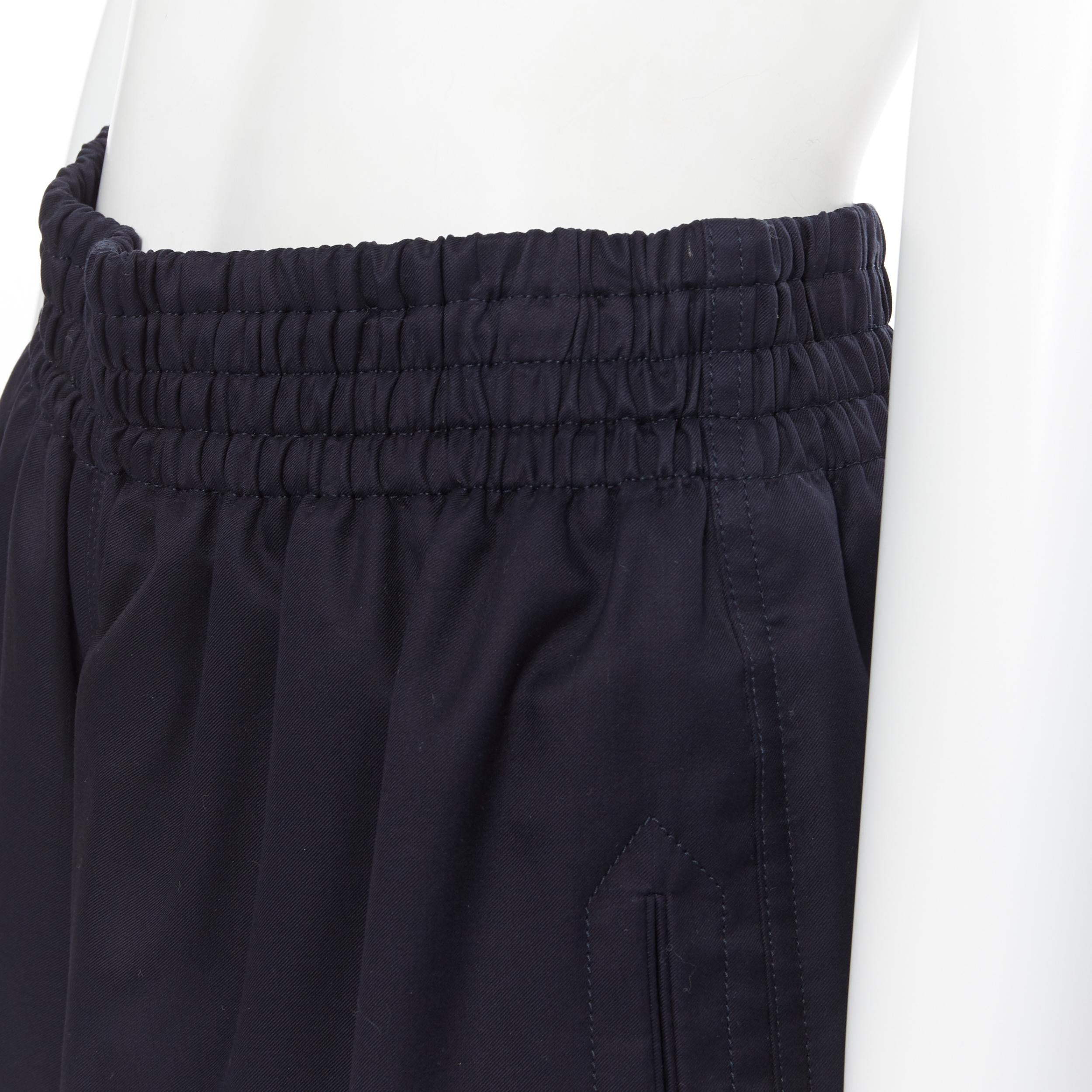 Neu OLD CELINE PHOEBE PHILO 100% Baumwolle marineblaue Culotte-Shorts mit weitem Bein FR34 XS 3