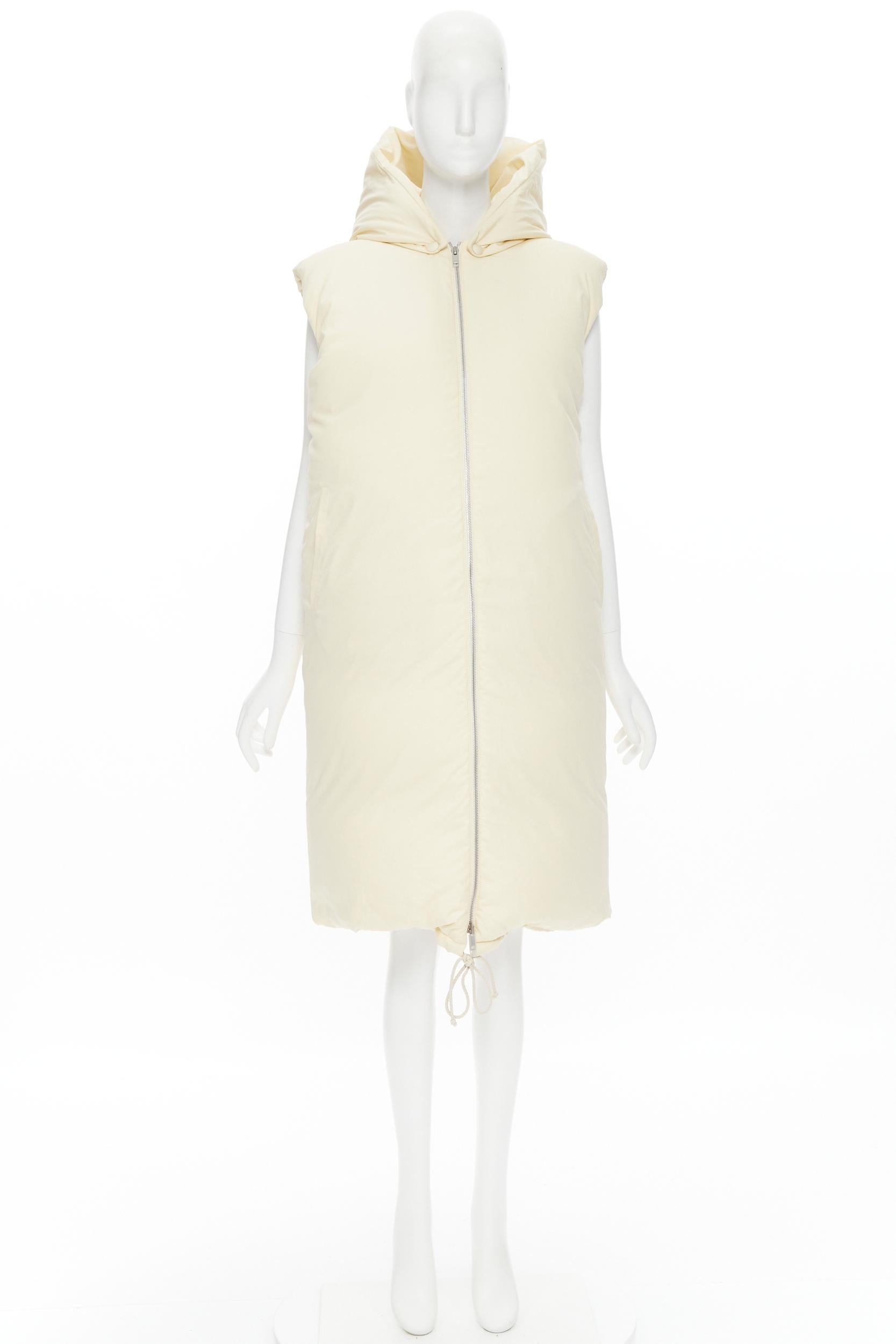 new OLD CELINE Phoebe Philo 2018 down filled hooded puffer coat vest FR34 XS 4