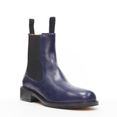 new OLD CELINE PHOEBE PHILO navy blue leather pull on chelsea ankle boot EU40