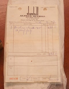 New Old Stock 1969 Dunhill Hong Kong Pewter & Brass Chess Set Original Documents