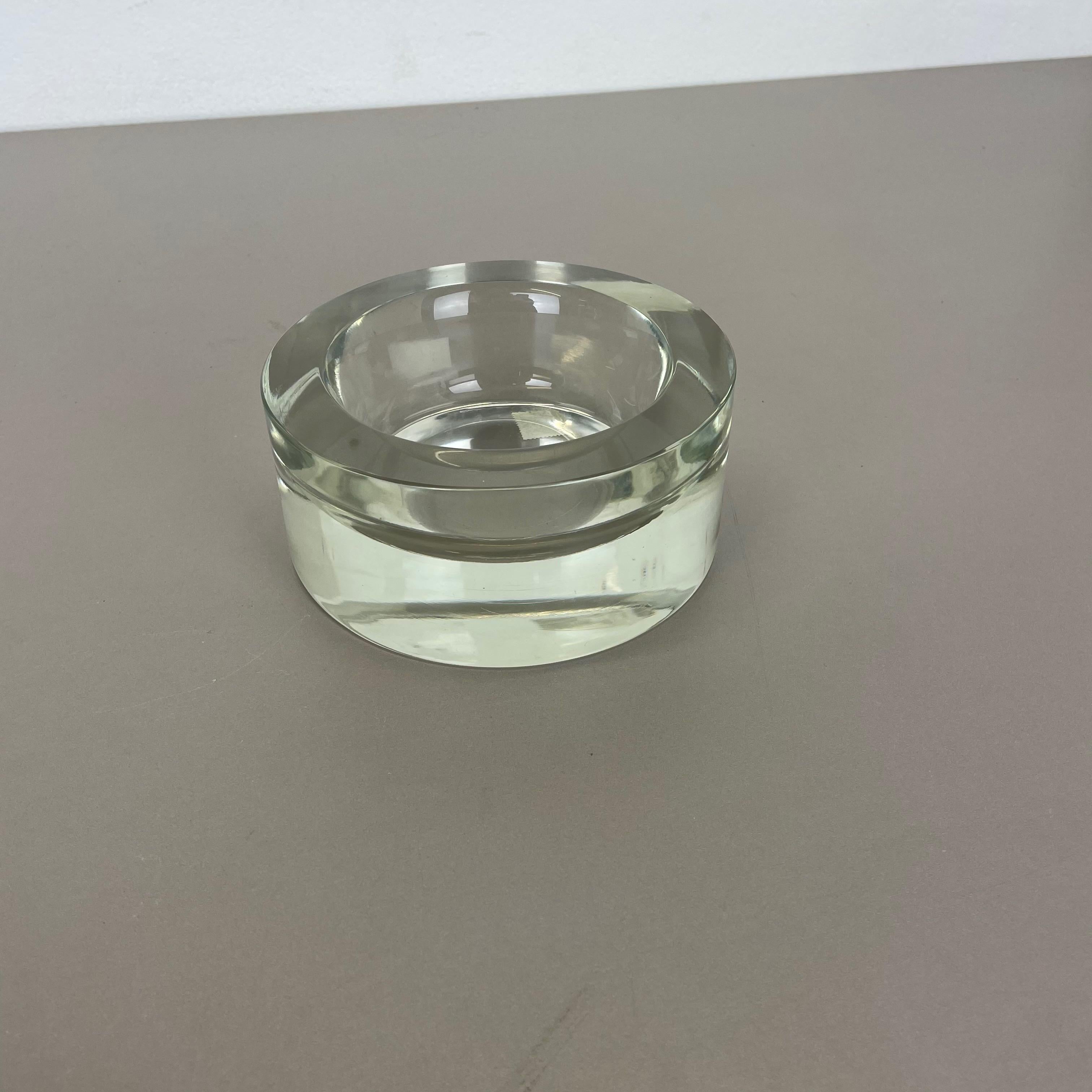 Mid-Century Modern New Old Stock 2, 6kg Lucid Bowl Murano Glass Seguso Vetri d'Arte, Italy, 1970 No1 For Sale