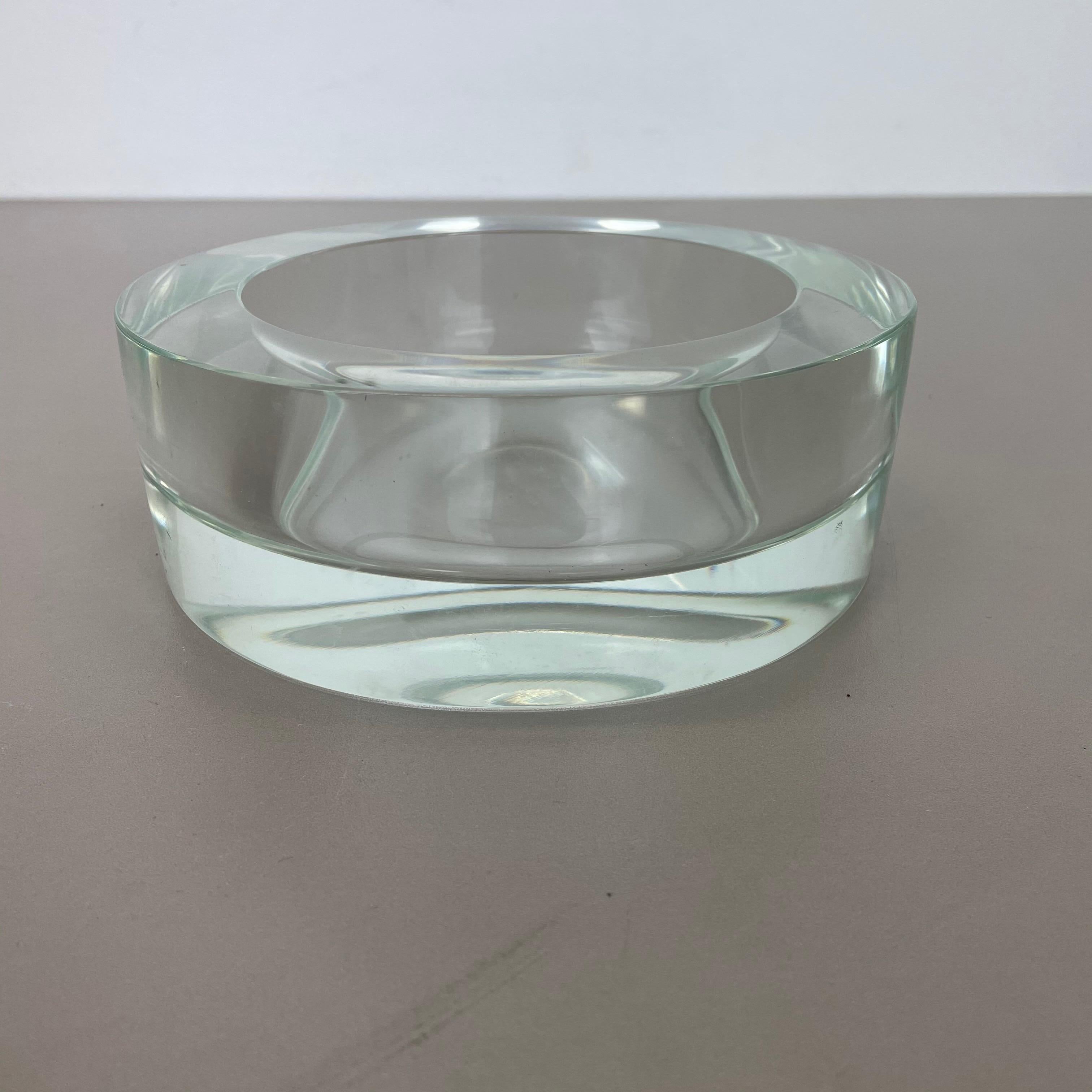 New Old Stock 3.1kg Lucid Bowl Murano Glass Seguso Vetri d'Arte, Italy, 1970 For Sale 8