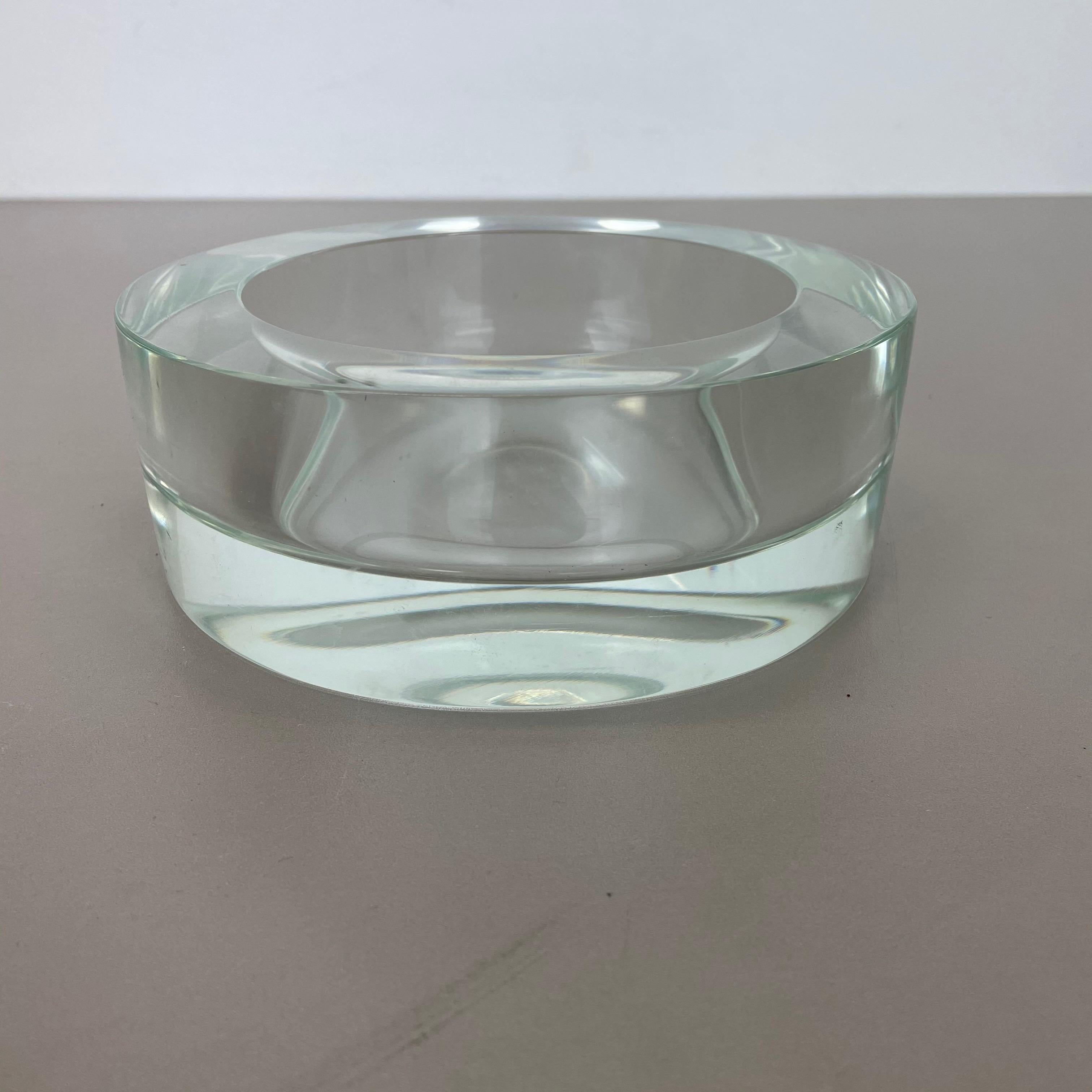 New Old Stock 3.1kg Lucid Schale Murano Glas Seguso Vetri d'Arte, Italien, 1970 im Angebot 7