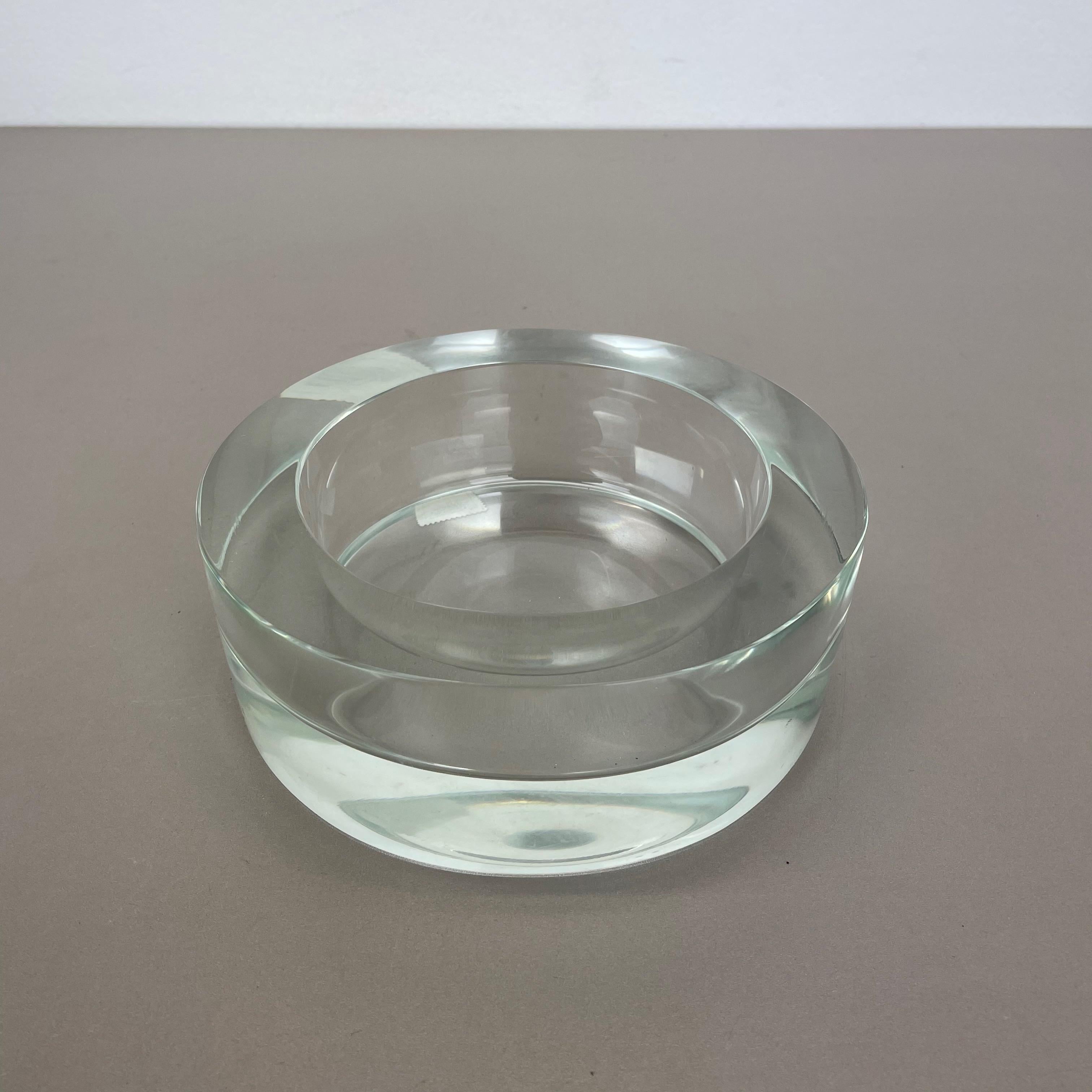 New Old Stock 3.1kg Lucid Bowl Murano Glass Seguso Vetri d'Arte, Italy, 1970 en vente 8