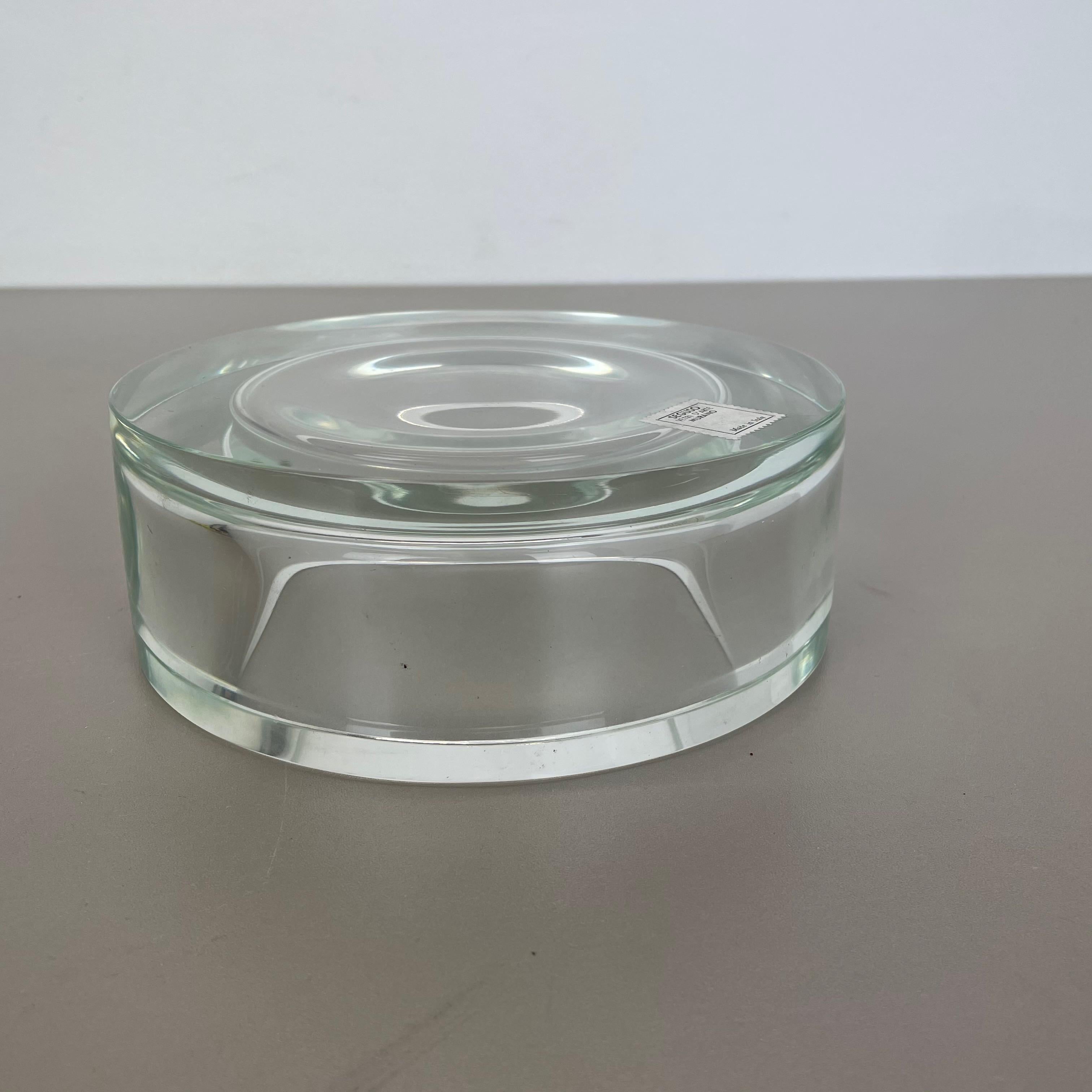 New Old Stock 3.1kg Lucid Bowl Murano Glass Seguso Vetri d'Arte, Italy, 1970 en vente 9
