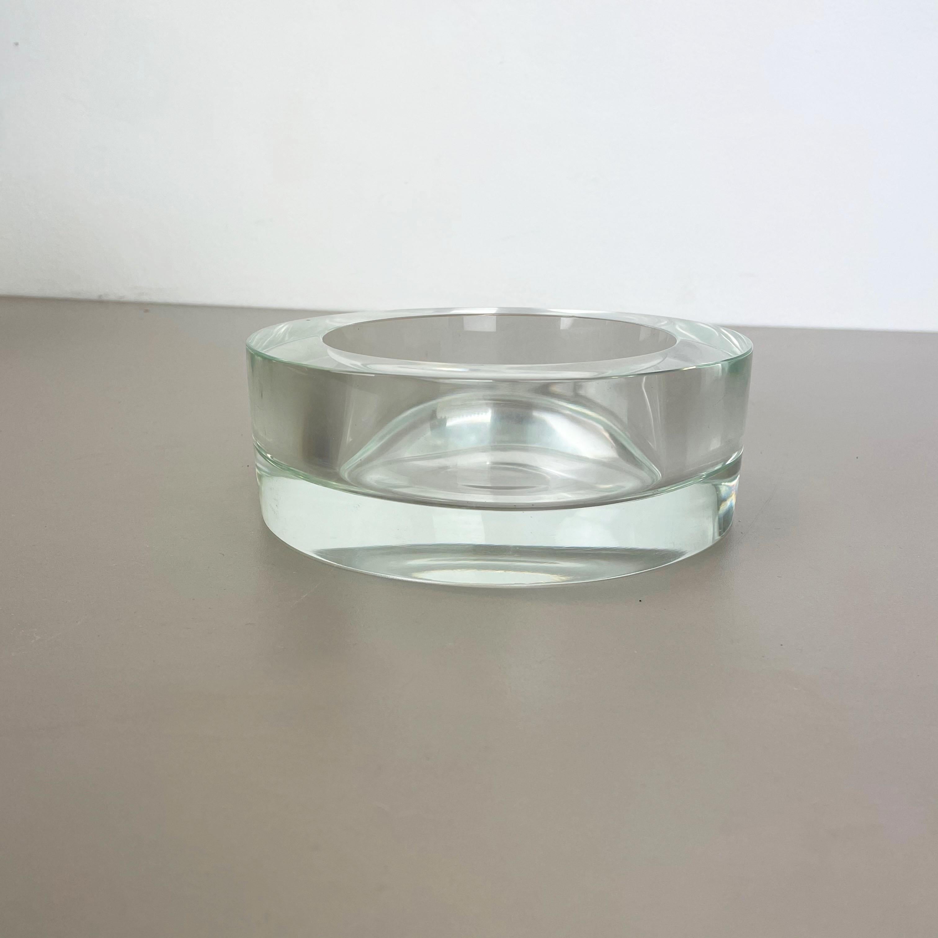 italien New Old Stock 3.1kg Lucid Bowl Murano Glass Seguso Vetri d'Arte, Italy, 1970 en vente