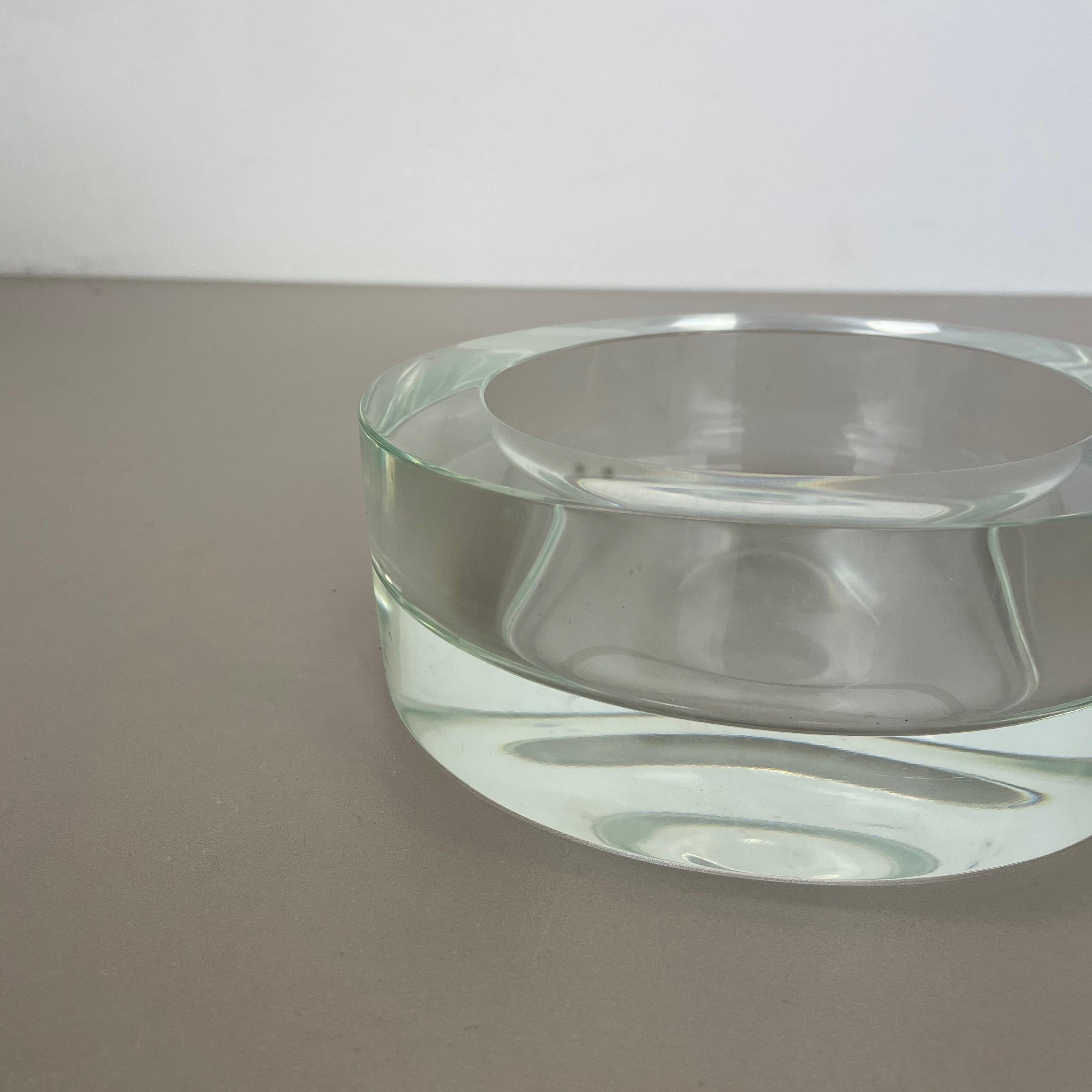 New Old Stock 3.1kg Lucid Bowl Murano Glass Seguso Vetri d'Arte, Italy, 1970 Excellent état - En vente à Kirchlengern, DE