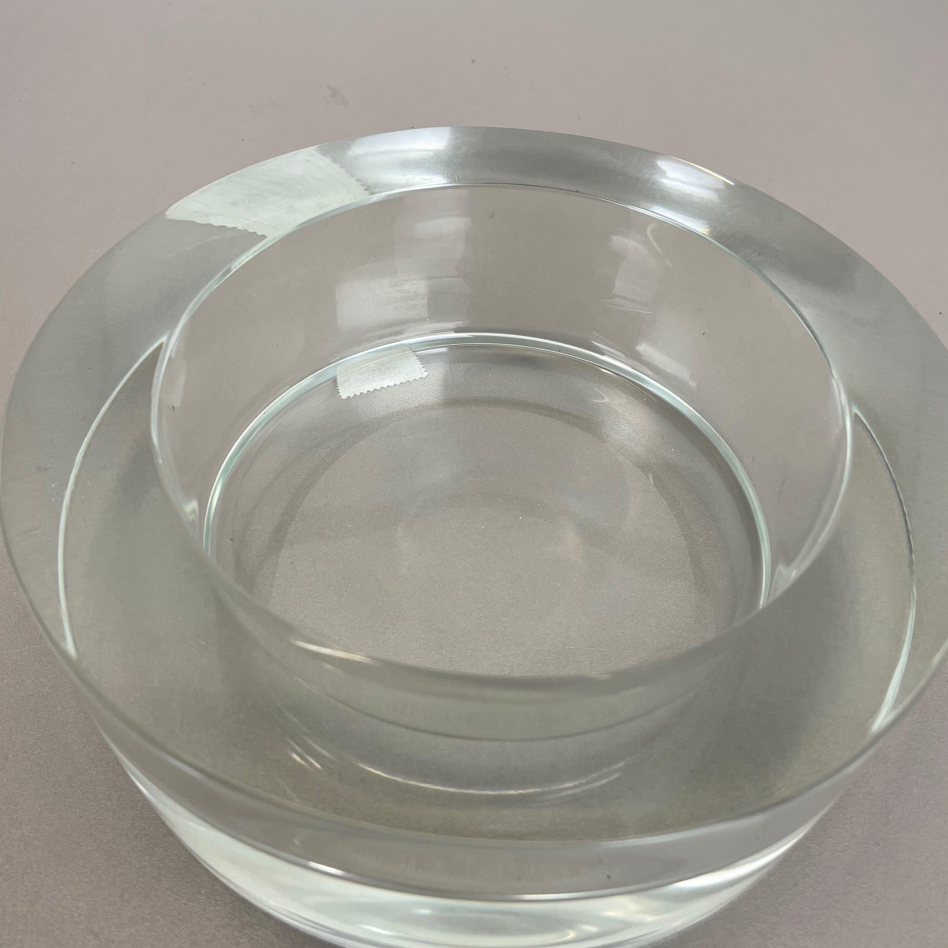 New Old Stock 3.1kg Lucid Bowl Murano Glass Seguso Vetri d'Arte, Italy, 1970 For Sale 1