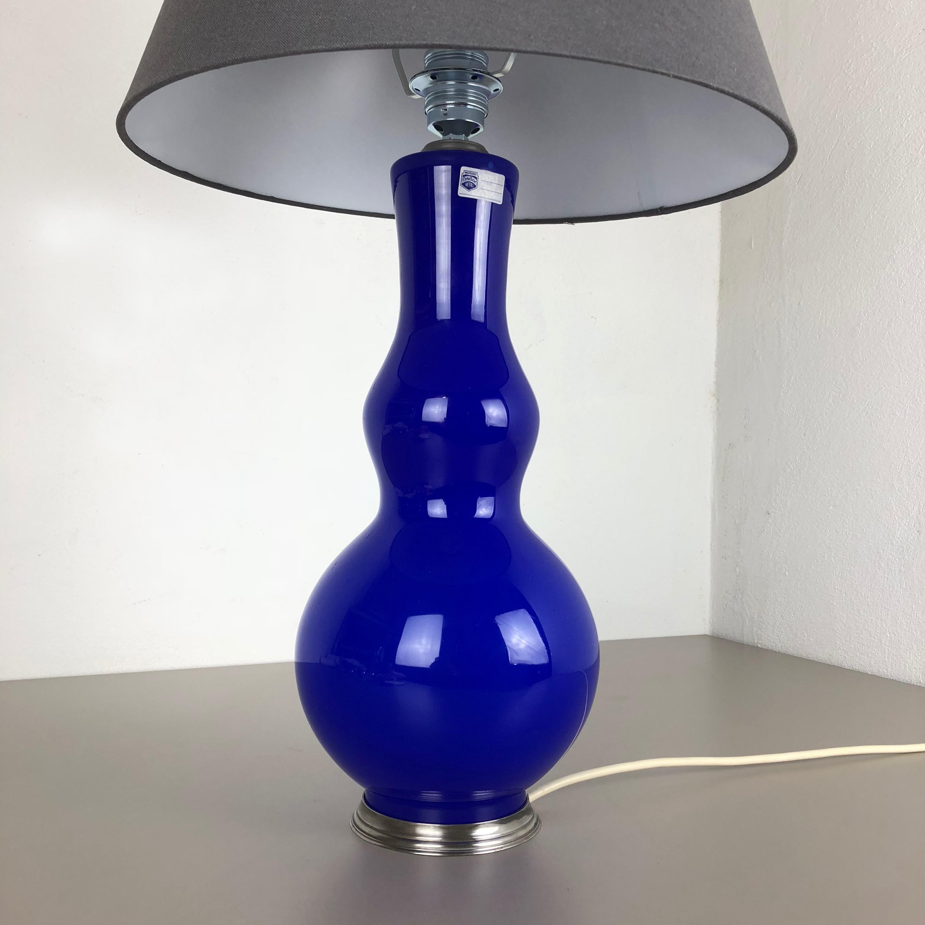 New Old Stock Opaline Murano Glass Table Light by Cenedese Vetri, Italy, 1960 4