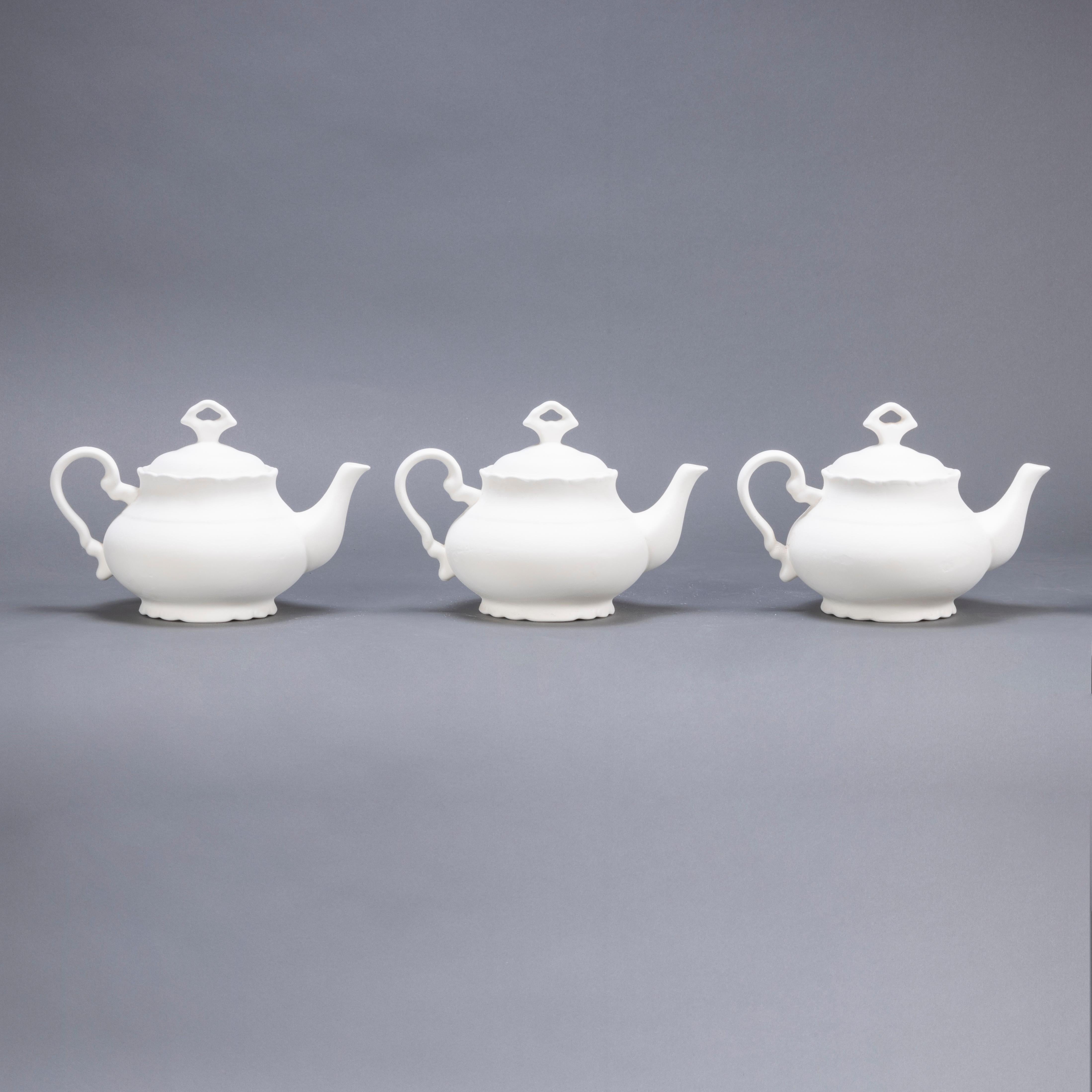 New Old Stock Czech Raw Ceramic - Teapot For Sale 1