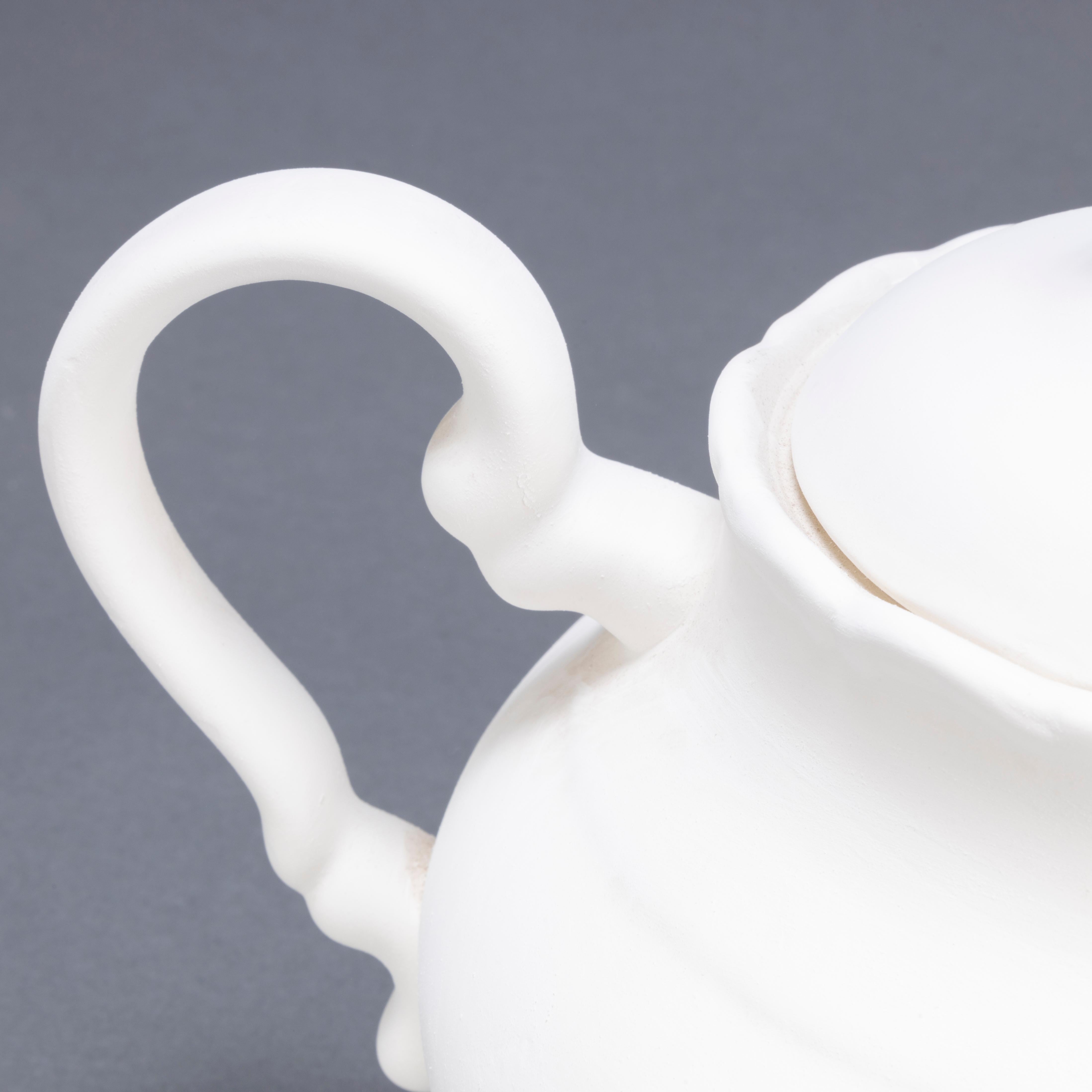 New Old Stock Czech Raw Ceramic - Teapot For Sale 2