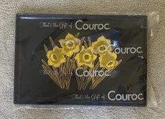 Nuovo / Vecchio stock Vassoio "Floreale" in Wood intarsiato di Couroc California